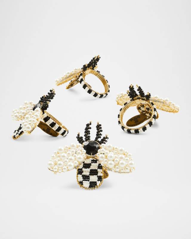 Bee Napkin Rings, Set of 4